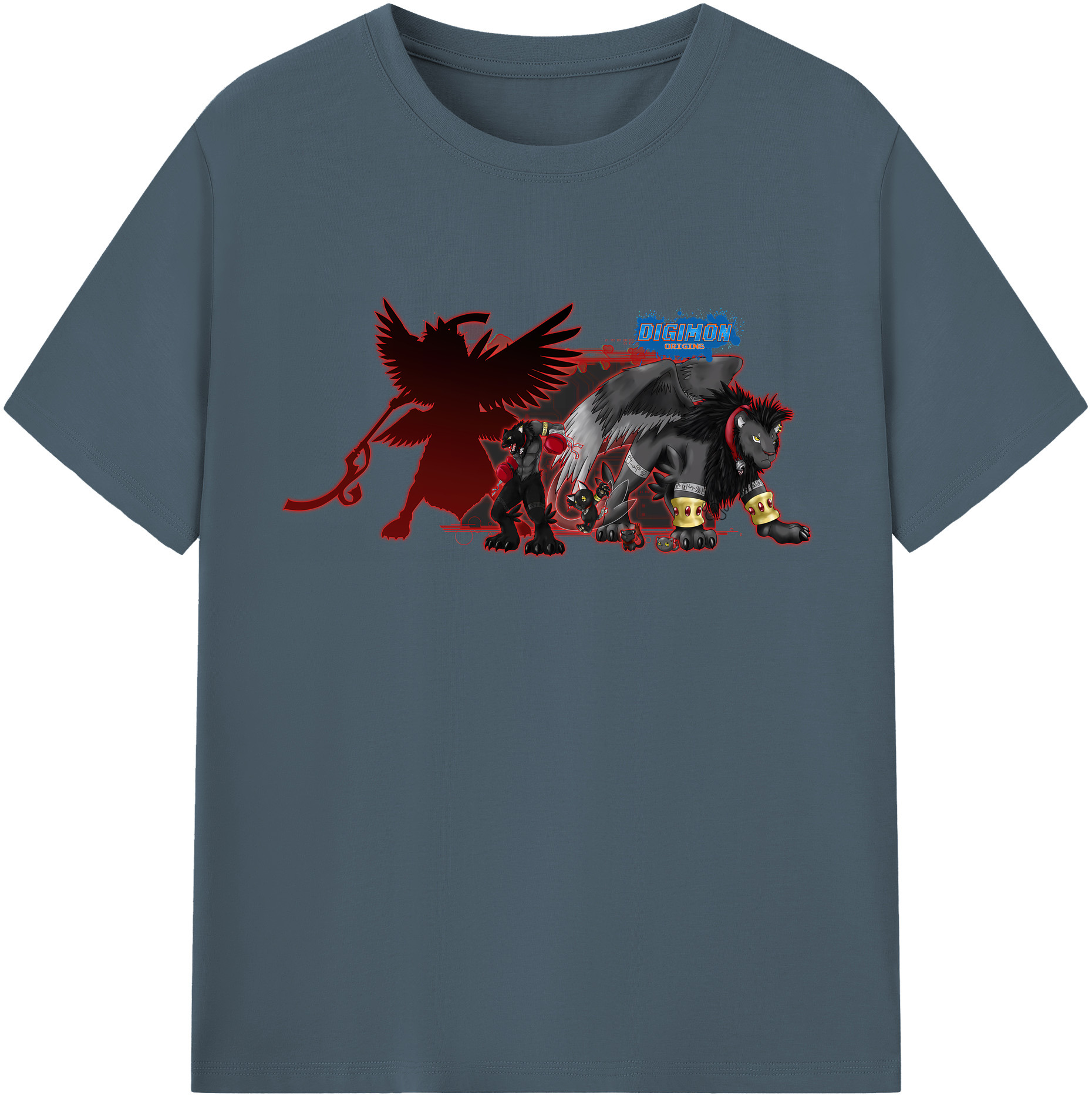 （画像用） Digimon デジタルモンスター/デジモン 綿100％半袖Tシャツ（フロントプリント）